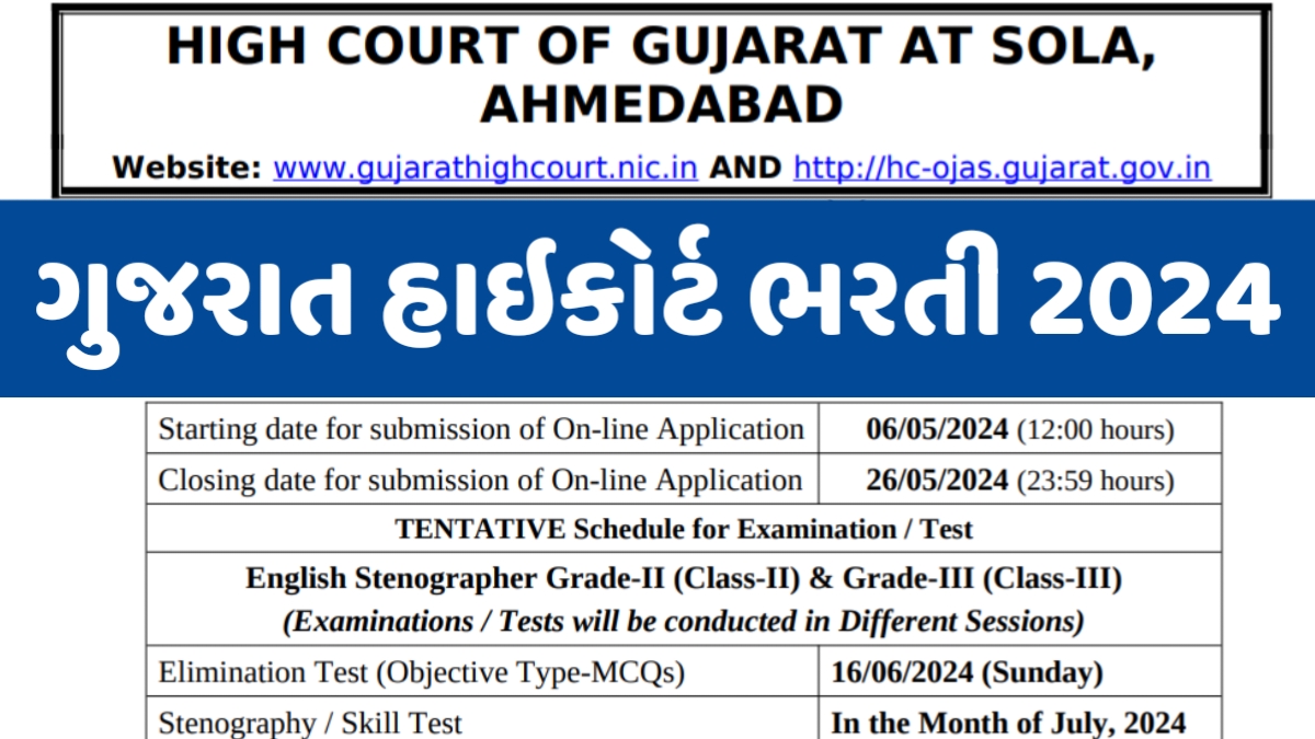 Gujarat HighCourt Recruitment 2024