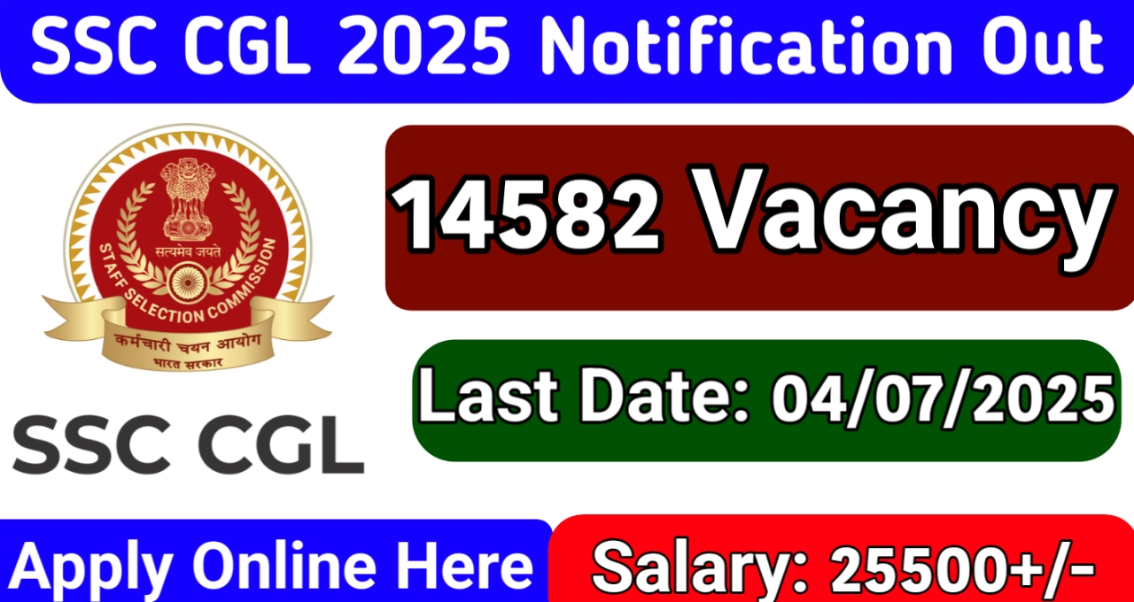 SSC CGL 2025 14582 vacancies, Notification Out, Apply Online