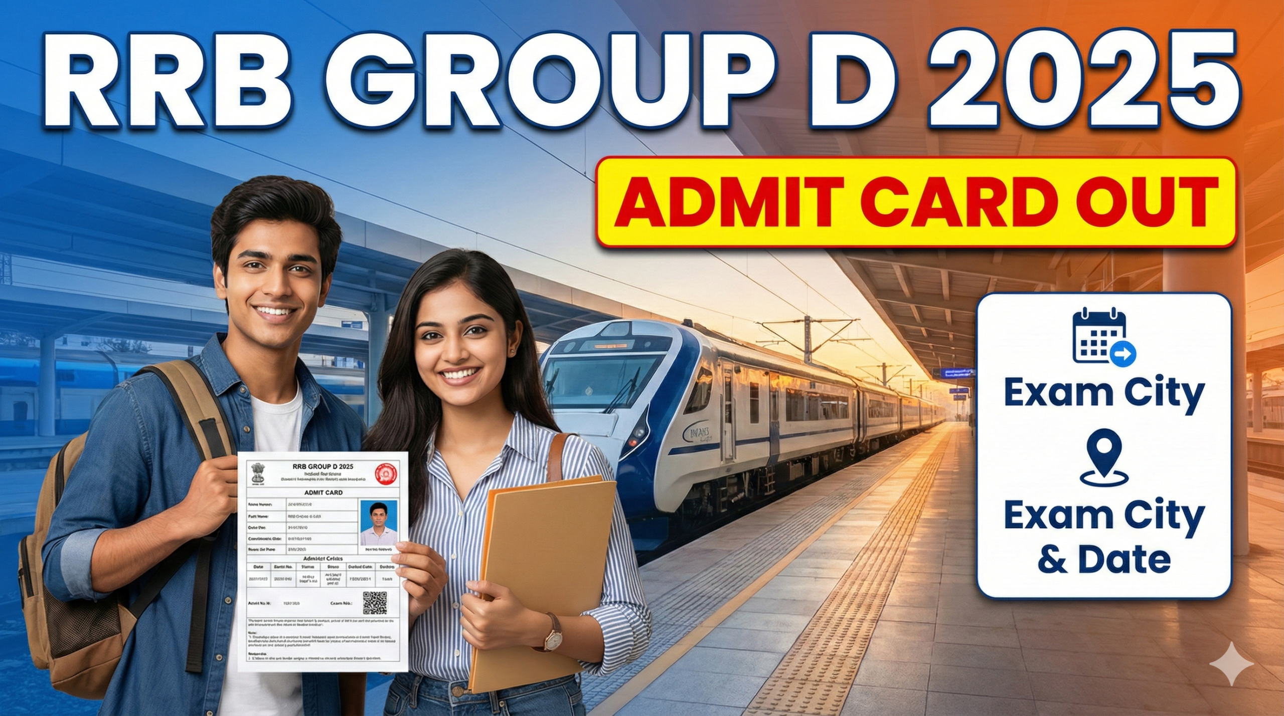 Railway RRB Group D Admit Card 2025 Released – Check Exam City, Date & Download Link