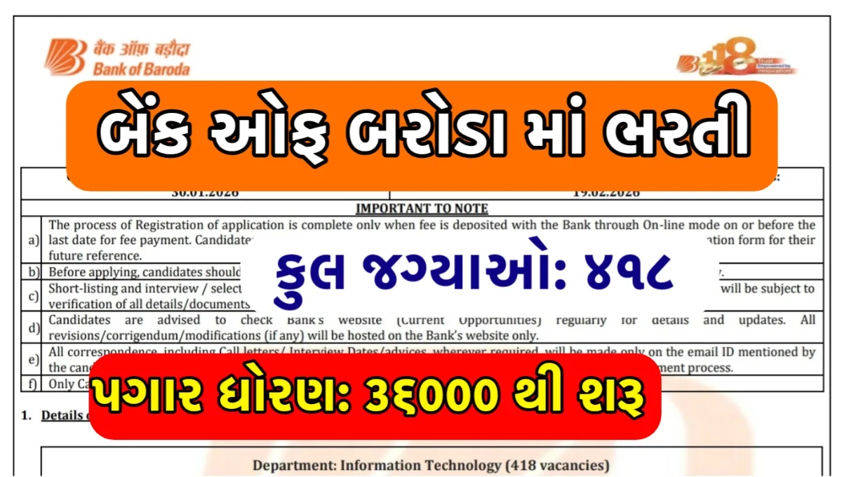 Bank of Baroda Recruitment 2026 Notification Out – Apply Online for 418 Manager, Senior Manager & Officer Posts