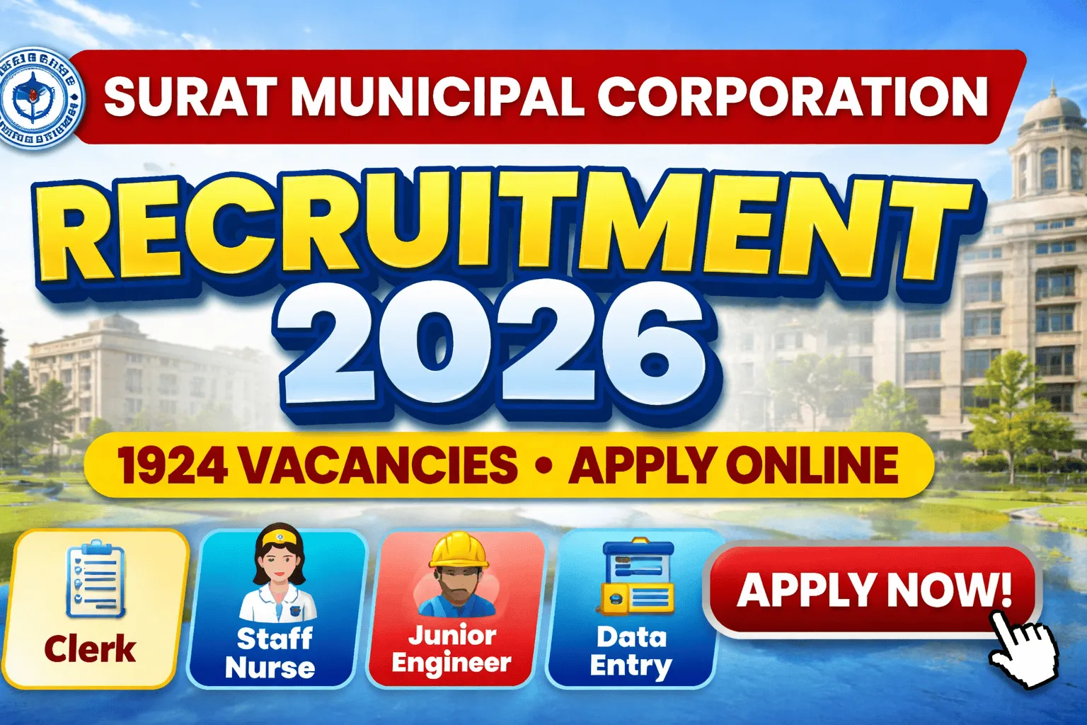 Surat Municipal Corporation Recruitment 2026 Big Update for 1924 Posts – Apply Online